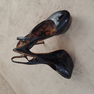 Sling back platform heels